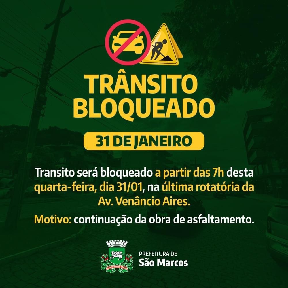 🚧TRECHO BLOQUEADO NA AVENIDA VENÂNCIO AIRES