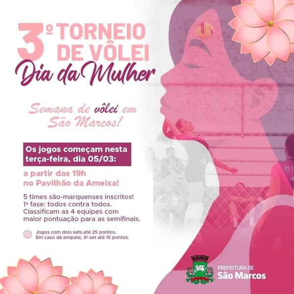 ​⚜️COMEÇA HOJE🌹- 3º TORNEIO DE VÔLEI DO DIA DA MULHER