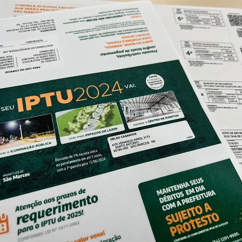 📢 VENCIMENTOS DO IPTU DE SÃO MARCOS INICIAM EM JUNHO